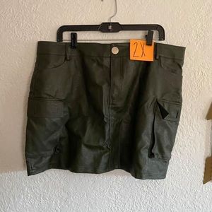 Fashion Nova faux leather skirt